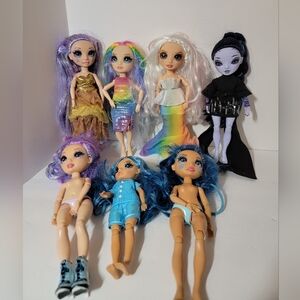 Rainbow High & Shadow High Lot Of 7 Dolls